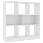 Boekenkast - Hoogglans wit - Spaanplaat - 97,5x29,5x100 cm