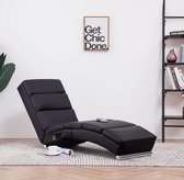 Massage chaise longue kunstleer bruin