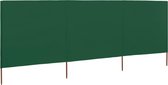 Windscherm 3-panelen 400x120 cm stof groen