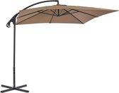 Zweefparasol met stalen paal 250x250 cm taupe
