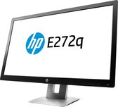 HP EliteDisplay E272q 27" 4K Ultra HD IPS Matt Zwart, Zilver
