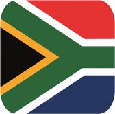 45x Bierviltjes Zuid Afrikaanse vlag vierkant - Zuid Afrika feestartikelen - Landen decoratie