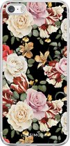 iPhone 5/5S/SE hoesje siliconen - Bloemen flowerpower | Apple iPhone 5/5s/SE case | TPU backcover transparant