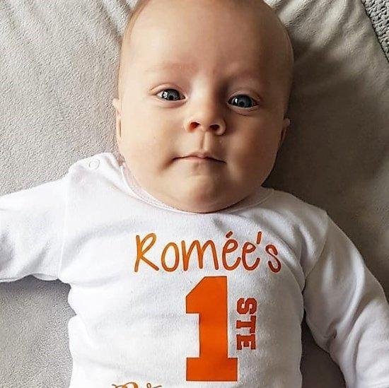Cadeautip baby mijn WK Ek met naam - Oranje EK - Nederland- Baby rompertje met... | bol.com