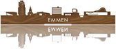 Standing Skyline Emmen Notenhout - 60 cm - Woondecoratie design - Decoratie om neer te zetten - WoodWideCities
