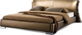Beliani PARIS - Waterbed - goud - leer
