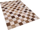 SOLMAZ - Laagpolig vloerkleed - Bruin - 140 x 200 cm - Koeienhuid leer