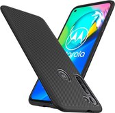 Texture TPU hoesje voor Motorola Moto G8 Power - zwart