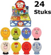 24 STUKS MIX Dieren Ballon Hoofden | Maak je eigen Dieren Ballon Hoofd | Uitdeelcadeautjes / Traktatie voor Jongens en Meisjes