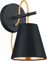 LED Wandlamp - Wandverlichting - Trion Andra - E14 Fitting - Rond - Mat Zwart - Aluminium - BSE