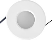 Spot Armatuur GU10 - Aigi - Waterdicht IP65 - Inbouw Rond - Mat Wit Aluminium/Glas - Ø82mm - BSE