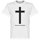 Peace, Love, Football T-shirt - 5XL