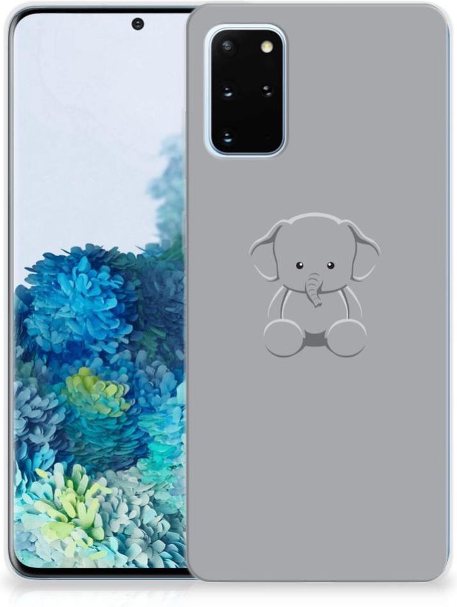 Samsung Galaxy S20 Plus Telefoonhoesje met Naam Grijs Baby Olifant