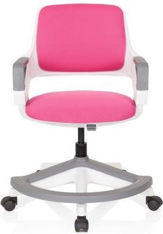 hjh OFFICE KID Flex - Chaise de bureau enfant - Rose - Tissu