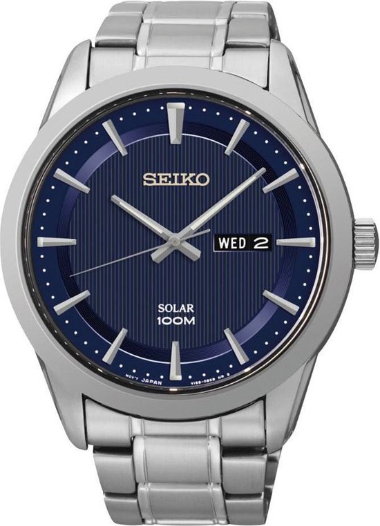 Seiko Solar SNE361P1 - Heren - Horloge - 43 mm - Seiko