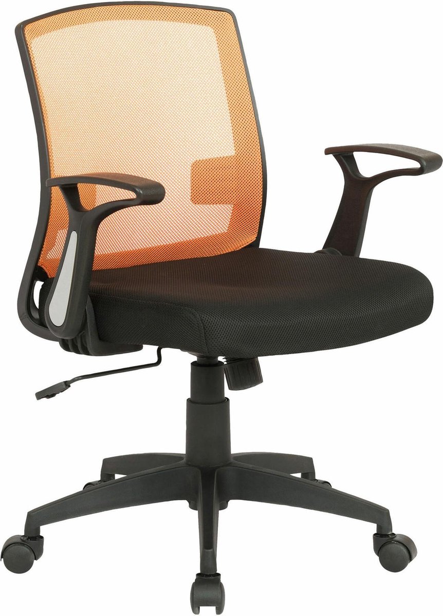 CLP Renton Bureaustoel - Microvezel zwart/oranje