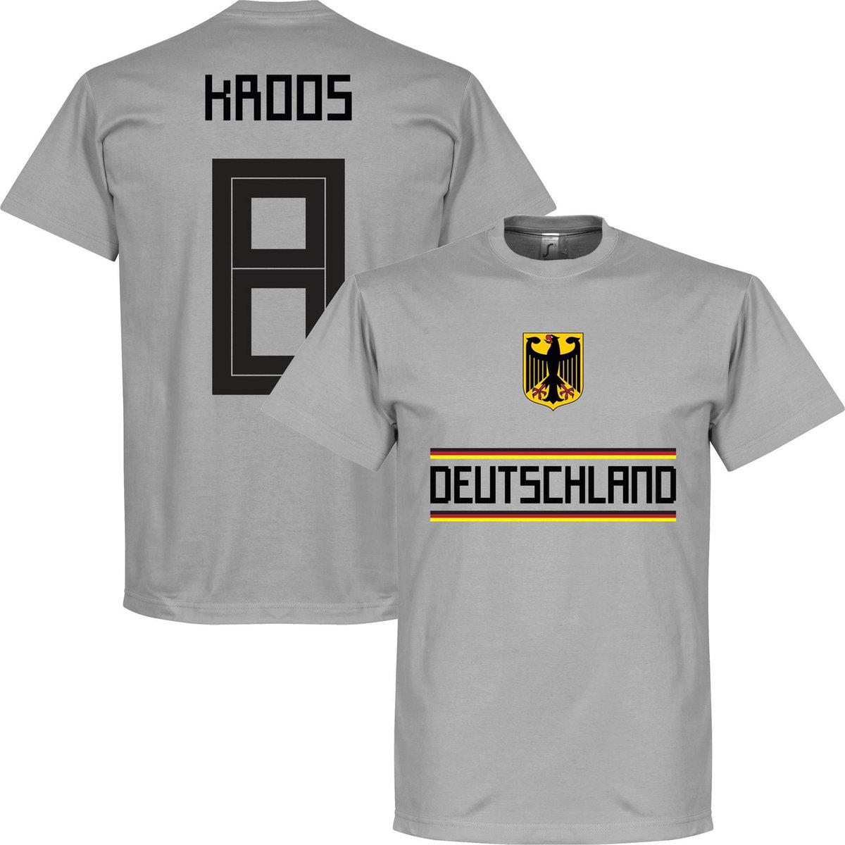 Duitsland Kroos 8 Team T-Shirt - Grijs - XL