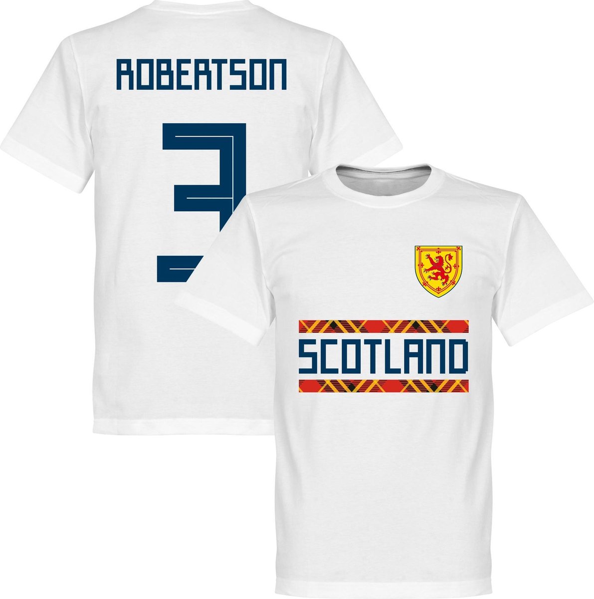 Schotland Robertson 3 Team T-Shirt - Wit - XXXXL