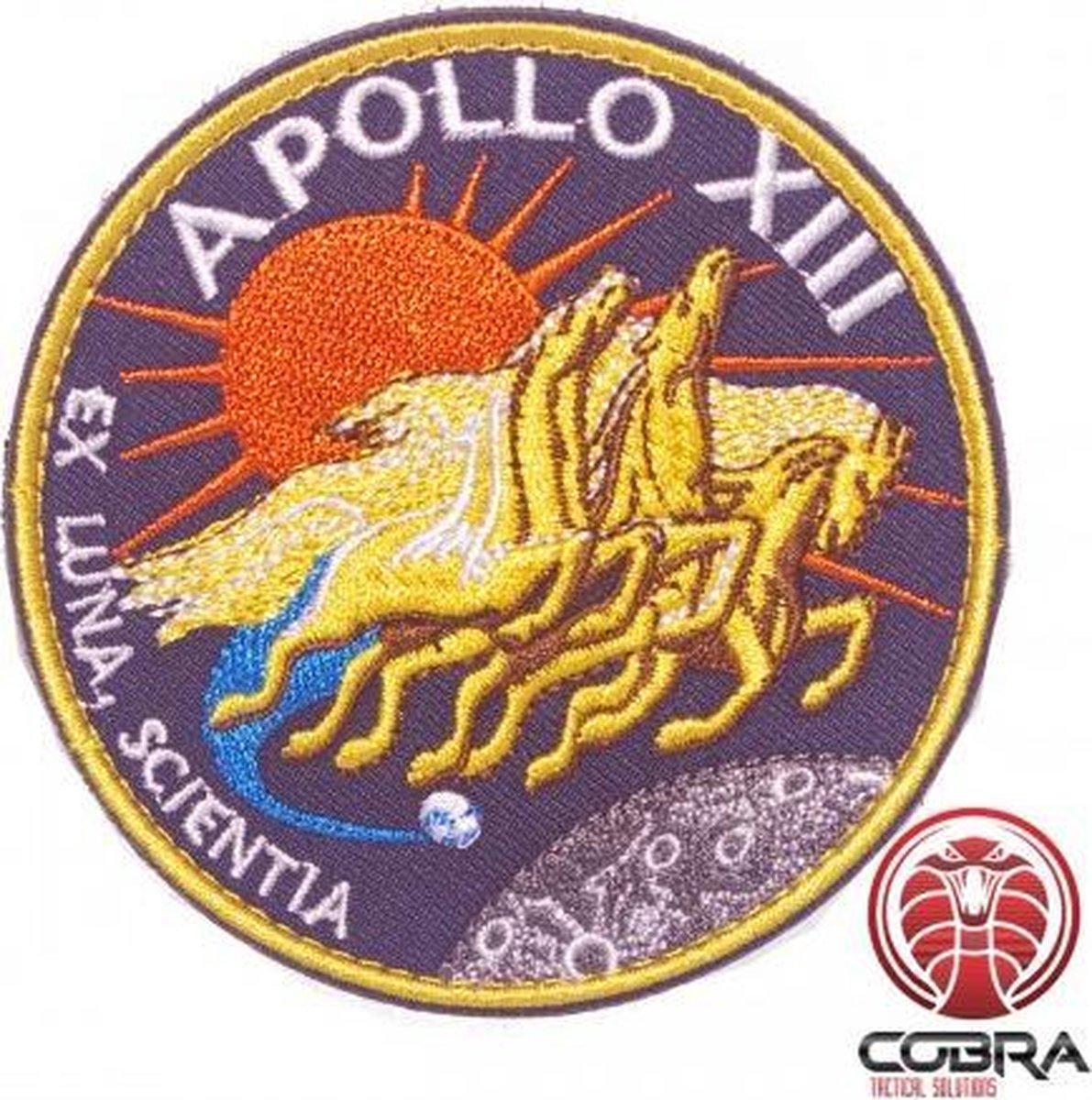 Apollo XIII Ex Luna Scientia Nasa geborduurde patch met velcro