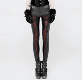 Punk Rave Leggings -L- Red Soiree Zwart/Rood