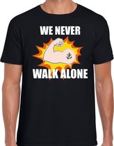 We never walk alone t-shirt crisis zwart voor heren L