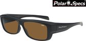 Polar Specs® Overzet Zonnebril PS5051 – Zwart – Polariserend Bruin – Medium