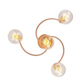 QAZQA facil - Art Deco Plafondlamp - 4 lichts - Ø 450 mm - Koper - Woonkamer | Slaapkamer | Keuken