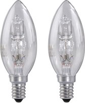 Xavax Halogeen-kaarslamp, E14, 30W, warm wit, 2 stuks
