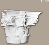 Halve zuilen kapiteel Profhome 415301 Gevellijst Zuil Gevelelement Corinthische stijl wit