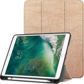 Hoes Geschikt voor iPad Air 2 Hoes Book Case Hoesje Trifold Cover - Hoesje Geschikt voor iPad Air 2 Hoesje Bookcase - Rosé goud