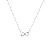 Zilveren ketting&hanger infinity/hart