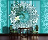 Vintage Pattern Turquoise Photo Wallcovering