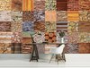 Stone Wood Brick Texture Photo Wallcovering