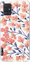 Casetastic Samsung Galaxy A51 (2020) Hoesje - Softcover Hoesje met Design - Cherry Blossoms Peach Print