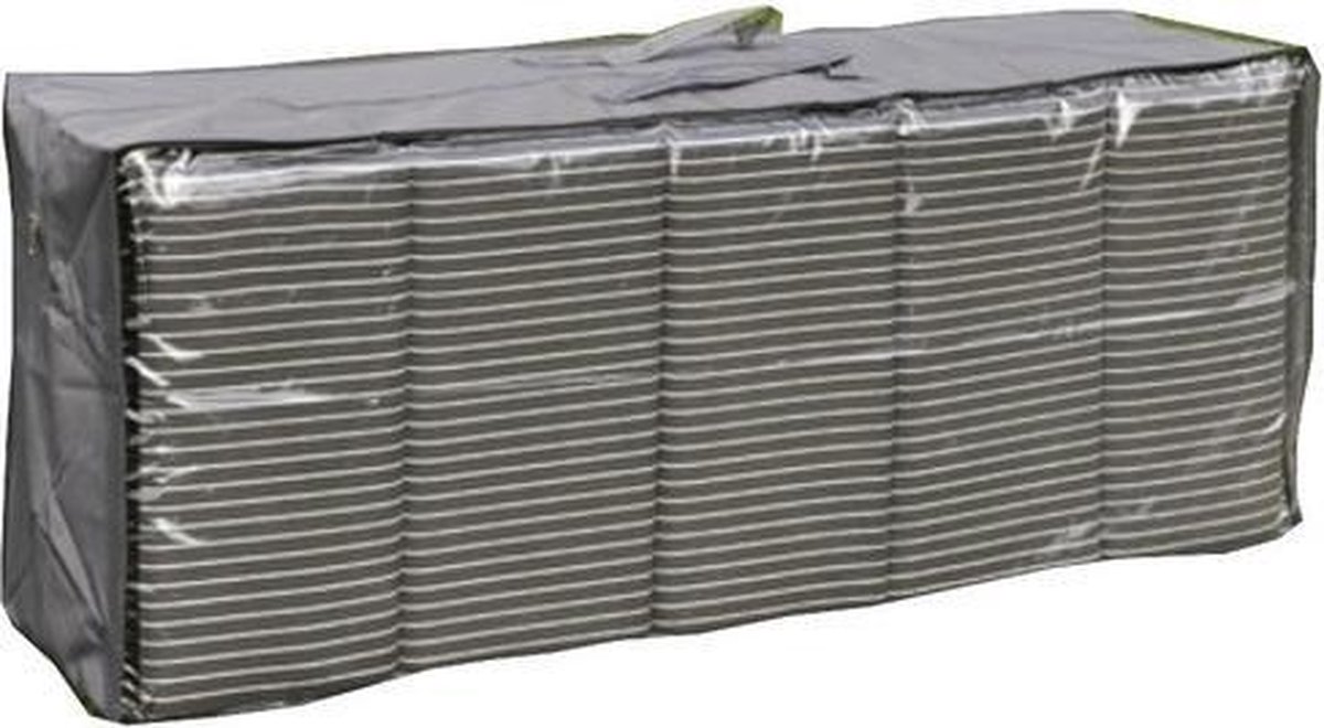 Tuinkussen beschermhoes / opberghoes - 2x - waterafstotend - polyester - 125 x 32 x 50 cm