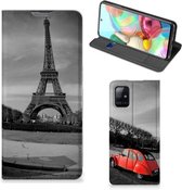 Book Cover Geschikt voor Samsung Galaxy A71 Eiffeltoren Parijs