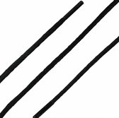 Dunne Ronde Wax Veters Zwart 150cm