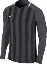 Nike Striped Division III Voetbalshirt Lange Mouw - Antraciet / Zwart | Maat: L