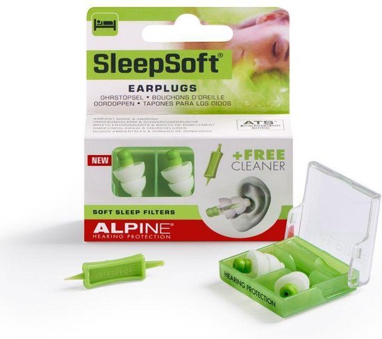 Alpine SleepSoft - Slaap oordoppen - Dempt snurkgeluid - SNR 25 dB - 1 paar