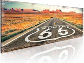 Schilderij - Route 66, Multikleur, 2 maten, Premium print