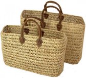 Rieten Draagtas Basic Palmblad-50x19x36 cm