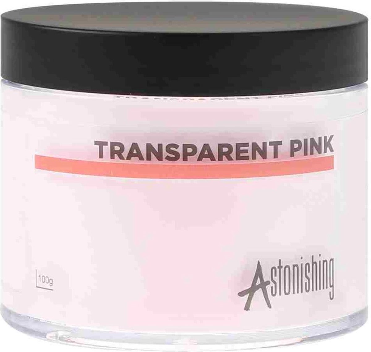 Astonishing Nails Acryl Acrylic Powder Poeder Transparent Pink 100gr