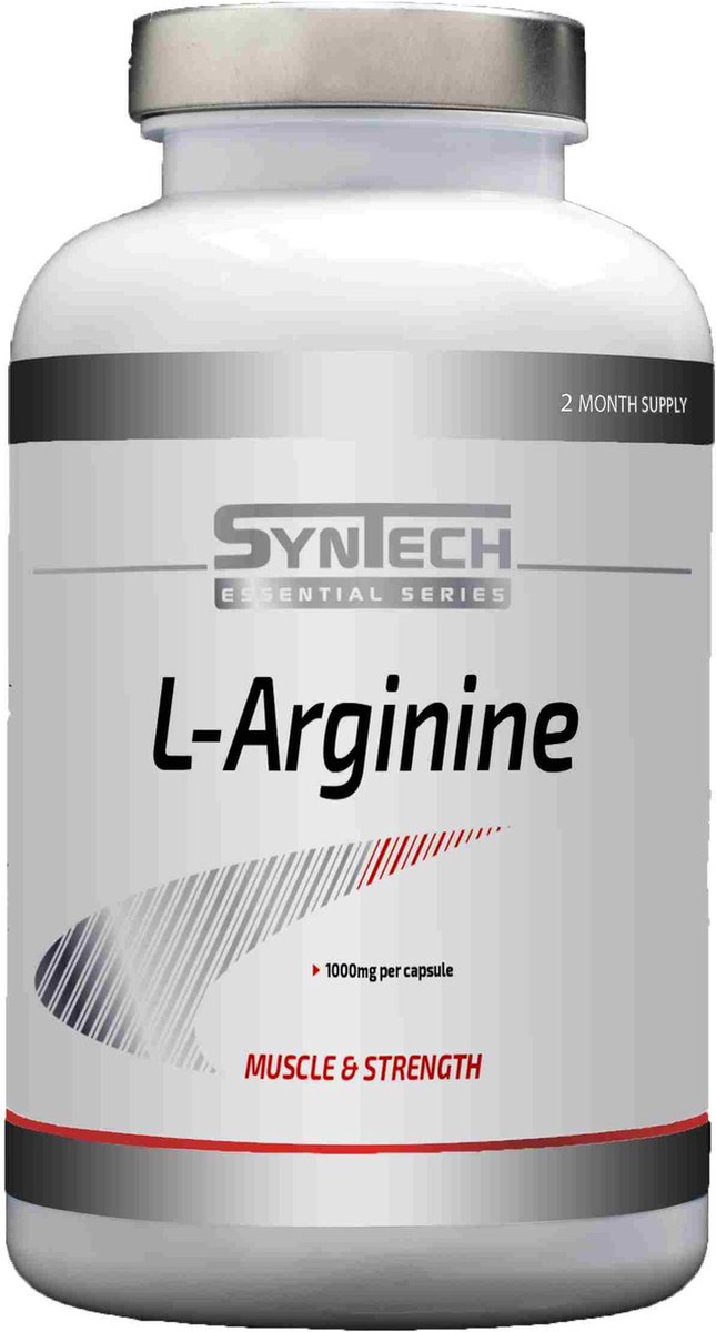 SynTech L-Arginine Capsules 90 Muscle & Strength - Kracht - Groeihormoon - Spiergroei - Nitraat
