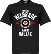 Partizan Belgrado Established T-Shirt - Zwart - 5XL