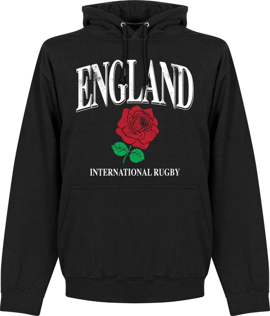 Engeland Rose International Rugby Hoodie - Zwart - XXL