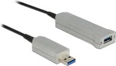 DeLOCK 50m USB3.0-A + USB Micro-B/USB3.0-A USB-kabel USB 3.2 Gen 1 (3.1 Gen 1) USB A USB A/Micro-USB B Zwart, Zilver