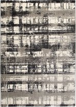 Modern laagpolig vloerkleed Bronx - Abstract - Grijs - 80x150 cm