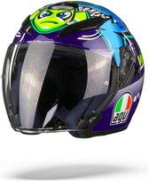 Agv K-5 JET ROSSI MISANO 2015 Blauw Jethelm - Motorhelm - Maat M/S