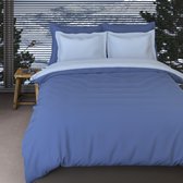 Romanette Comtesse flanel dekbedovertrek - Jeans/Blue - Lits-jumeaux (240x200/220 cm + 2 slopen)