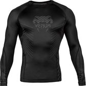 Venum Plasma Rashguard - Lange Mouwen - Volledig zwart - S